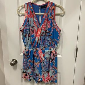 Adelyn Rae Tropical Shorts Romper